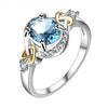 Alloy Engagement Ring with Crystal