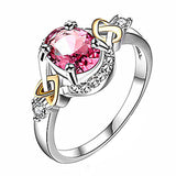 Alloy Engagement Ring with Crystal