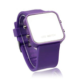 LED Calendar Day/Date Silicone Mirror Watch