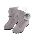 Women Fashion Ankle Boots Flats Casual Shoes Warm Suede Shoes Comfortable